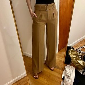WHBM High Rise Wide Leg Pants in Toasted Beige